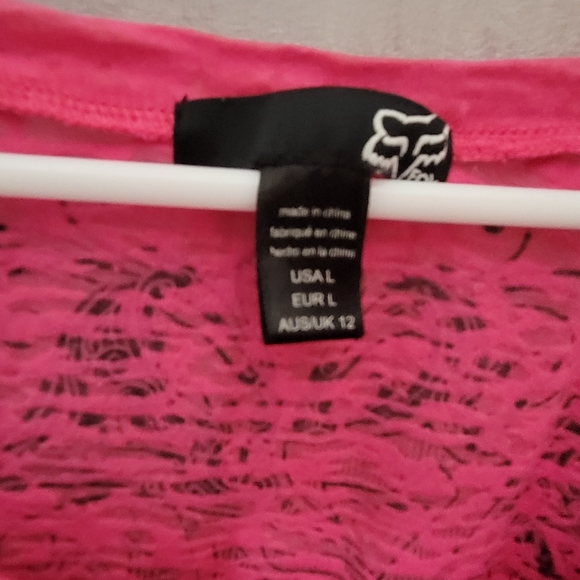 Fox Brand shirt size Large pink - Picture 2 of 4